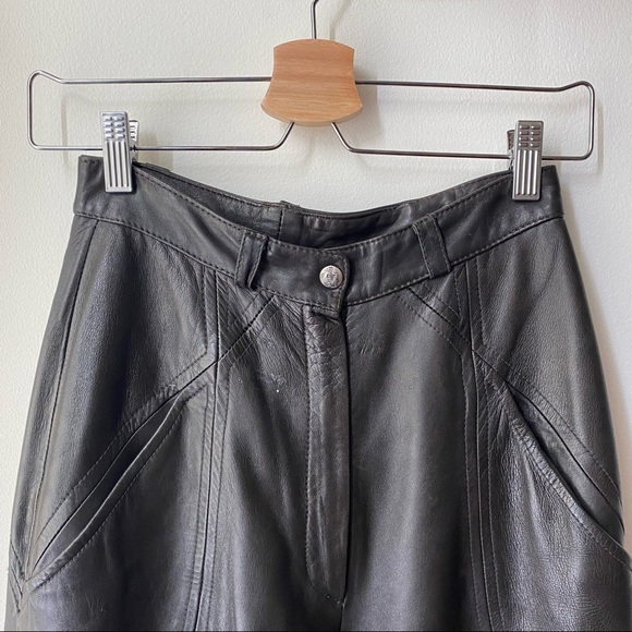 Chocolate Leather Pant | Mac Douglas - Picture 1 of 6